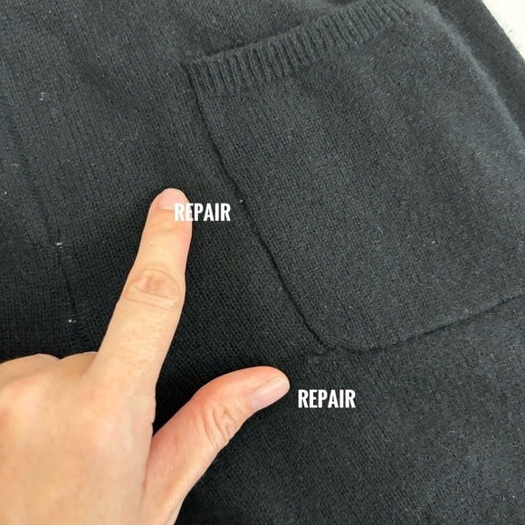 Weekend Stories Journee Recycled Cashmere Jogger in Black Size XXS - Picture 6 of 11